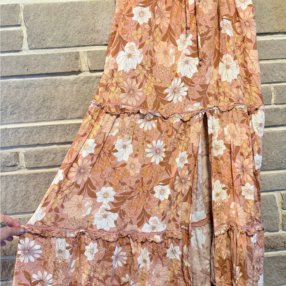 Petal & Pup Floral Maxi Skirt in Pink and White